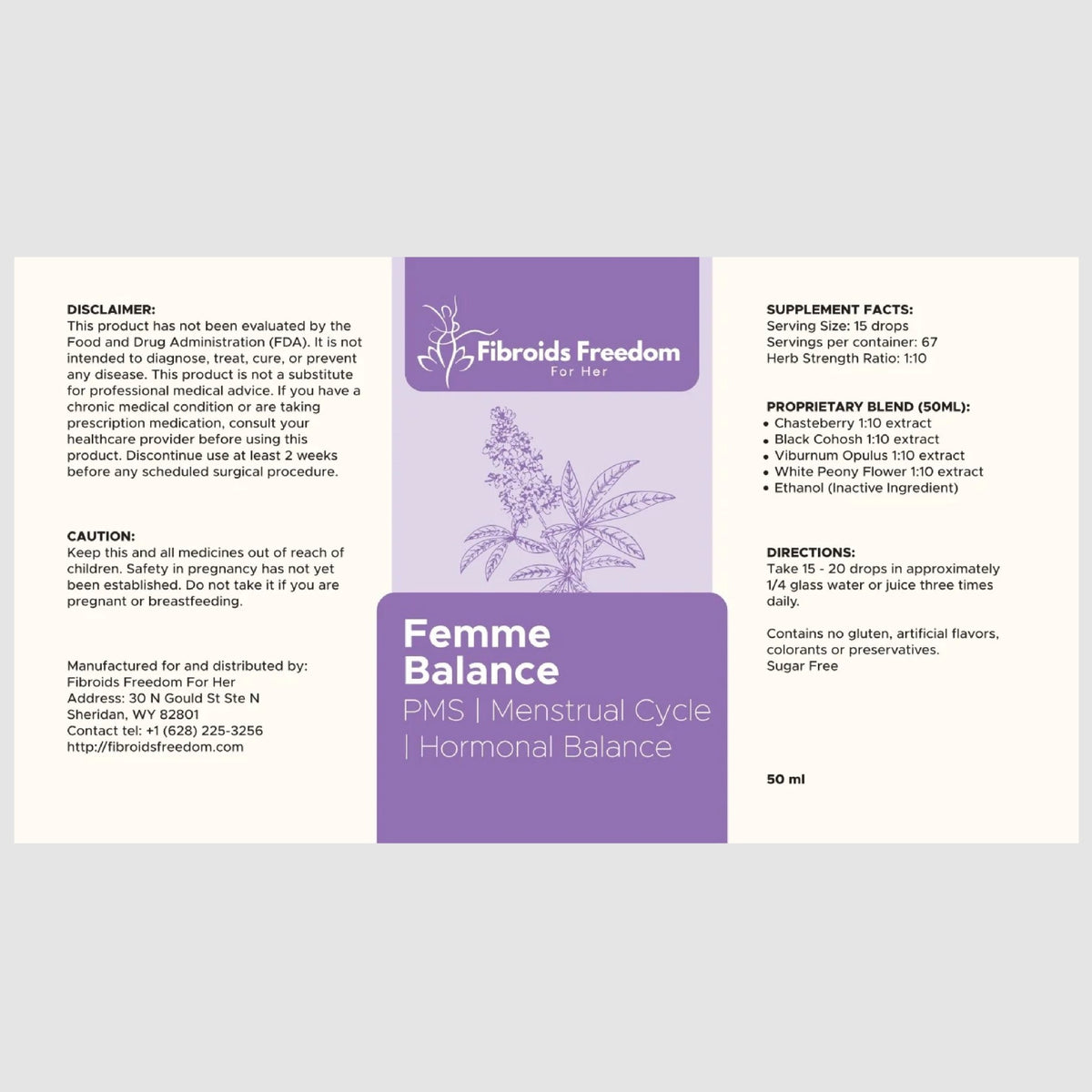 Femme Balance Tonic - Fibroids Freedom For Her