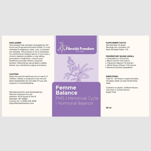 Femme Balance Tonic - Fibroids Freedom For Her