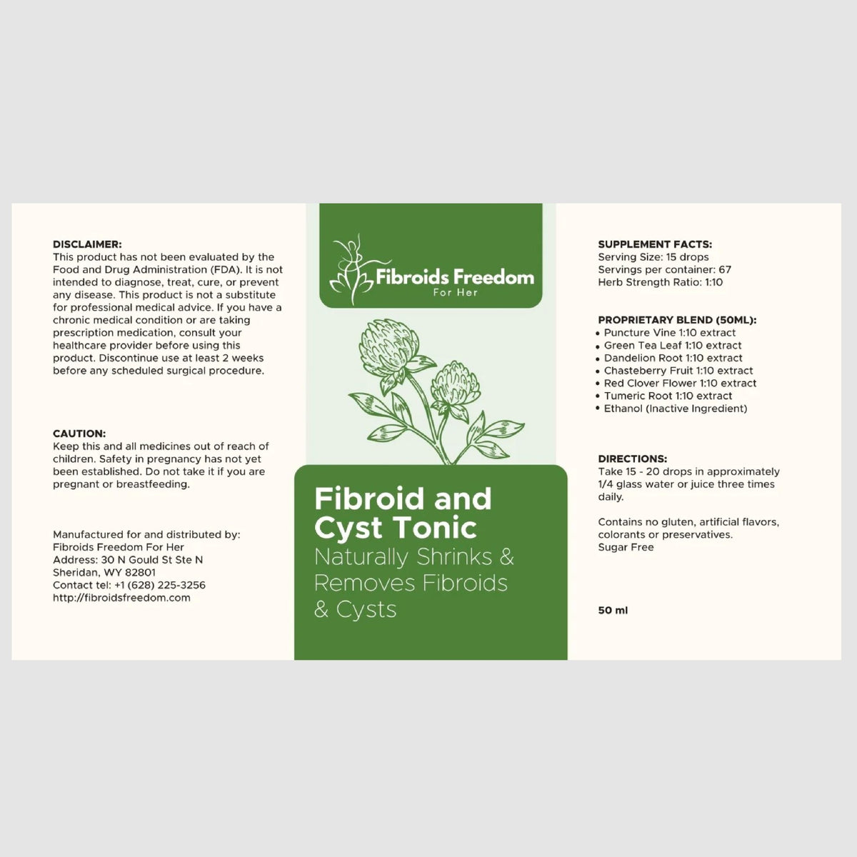 Fibroid and Cyst Tonic - Fibroids Freedom For Her